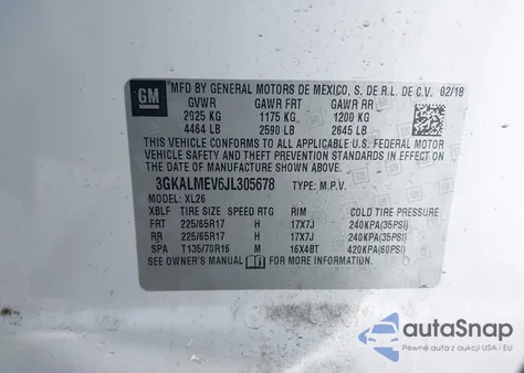 2018 GMC Terrain Sle from USA, damaged, VIN 3GKALMEV6JL305678